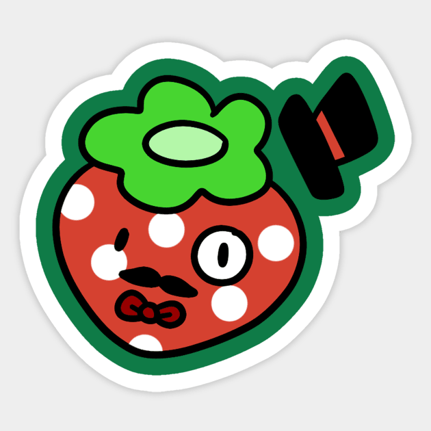 Fancy Strawberry Sticker by saradaboru